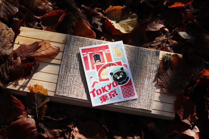 貓咪城市系列－東京 - 卡片/明信片 - 紙 白色