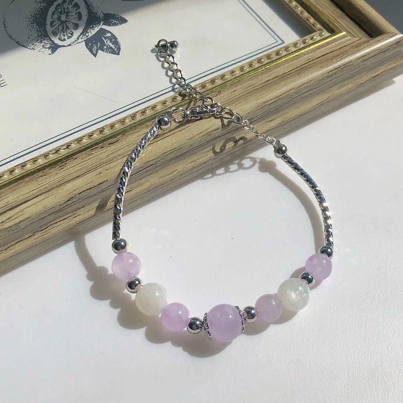 Natural Stone Crystal Bracelet - Bracelets - Crystal Purple