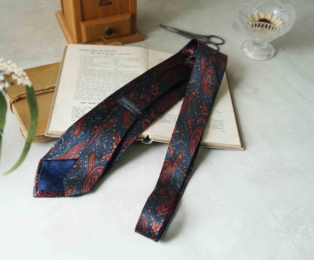 イヴ・サンローラン　ネクタイ　ペイズリー　光沢 美品✨ イヴサンローラン ネクタイ ペイズリー柄 総柄 光