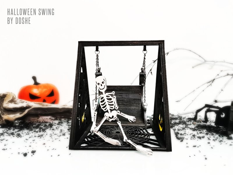 Swings - Exclusive Haunted Dollhouse miniatures - Halloween decor - 公仔/玩偶 - 木頭 黑色