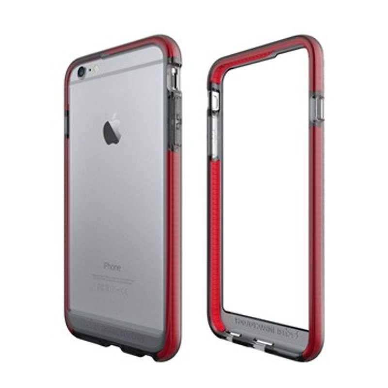 British super Tech21 Impact Evo Band iPhone 6 / 6S Plus crash protection soft borders - Through black and red (5055517342247) - เคส/ซองมือถือ - วัสดุอื่นๆ 