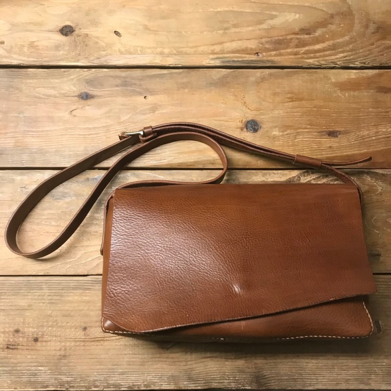 figure21 limited crossbody bag / coffee / horizontal - Messenger Bags & Sling Bags - Genuine Leather 