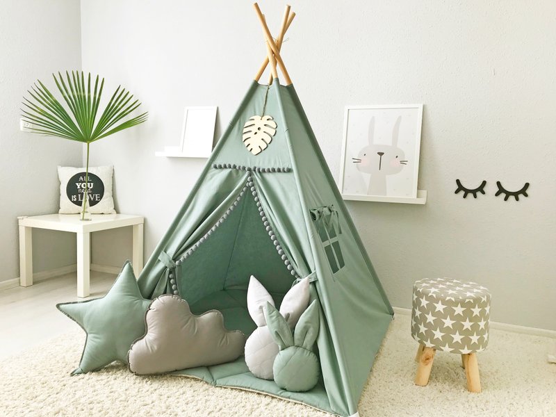 Teepee, kids teepee, tee pee tent, tee pee, tipi, play tent, childrens teepee - Kids' Toys - Cotton & Hemp 