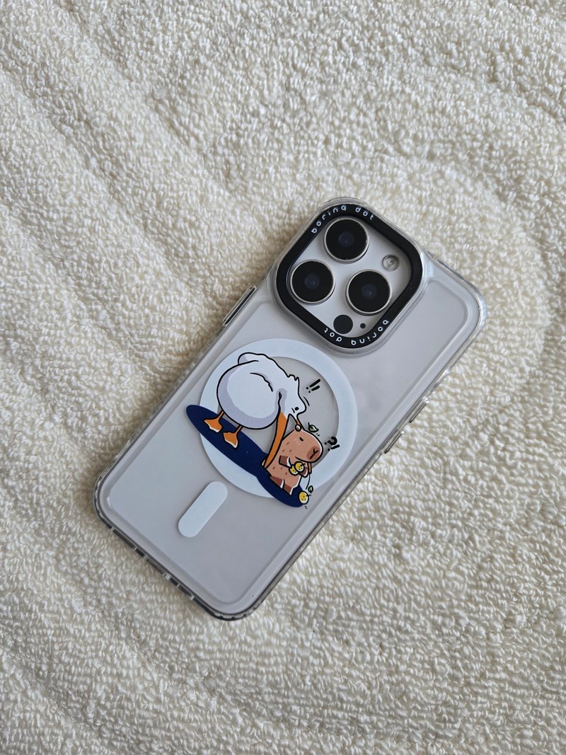 Workplace Bullying Capybara iPhone 15 Pro Case - MagSafe - เคส/ซองมือถือ - พลาสติก สีใส