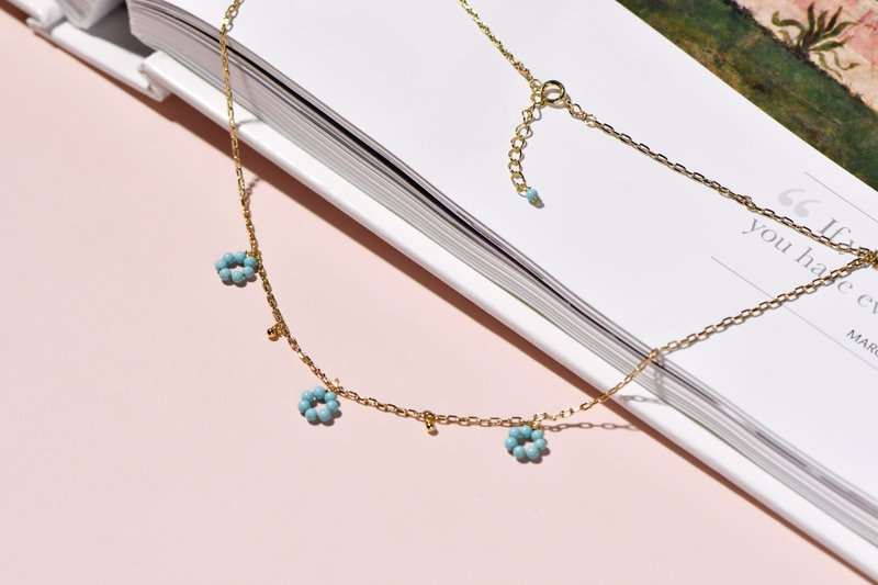 Mint Porte Sterling Silver Necklace / Turquoise / JIEGEM Sister's Jewelry - Necklaces - Gemstone Green
