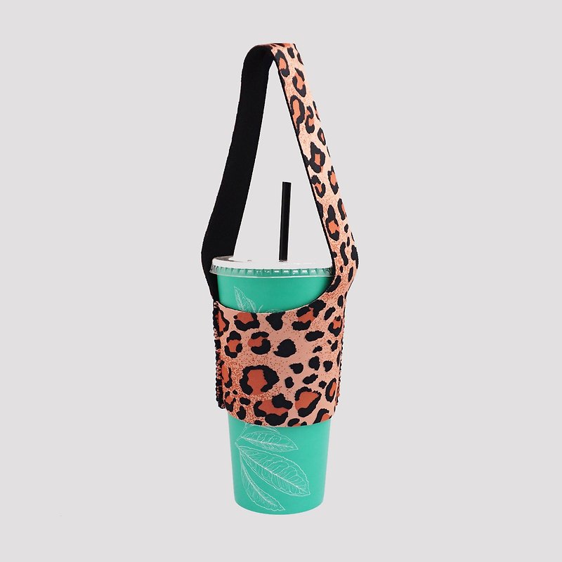 BLR Eco-friendly Beverage Bag I Go TU06 Leopard Print - ถุงใส่กระติกนำ้ - เส้นใยสังเคราะห์ สีกากี
