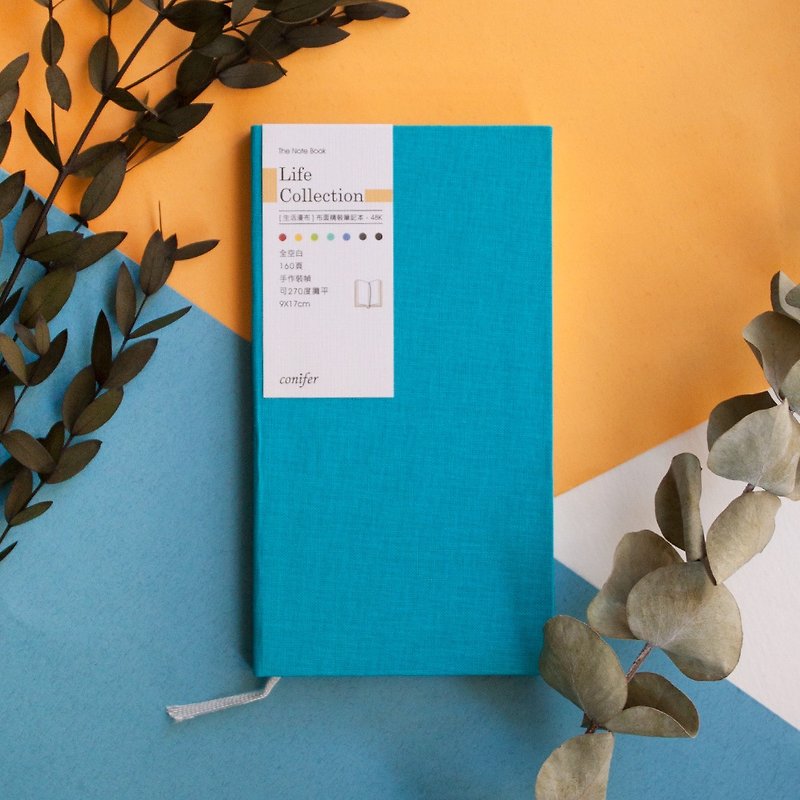 48k藍綠 生活漫步筆記本 -內頁2款可選 - 筆記簿/手帳 - 紙 藍色