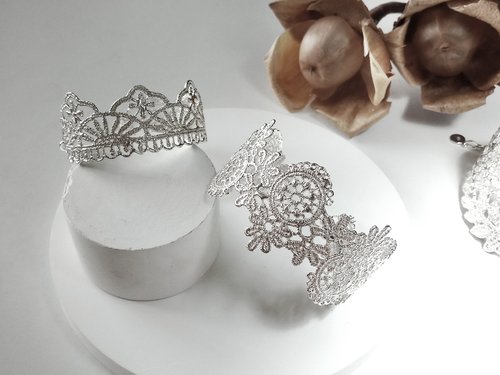 S.Lee Metal Art & Jewellery S Lee 蕾絲創作系列 捕夢網花紋L01 手鍊/手環 (925銀 )