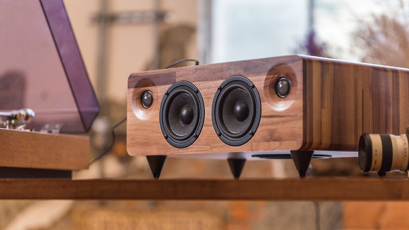 MINFORT MIN7: The Multi-function Handmade Wooden Speaker (Walnut) - Speakers - Wood Multicolor