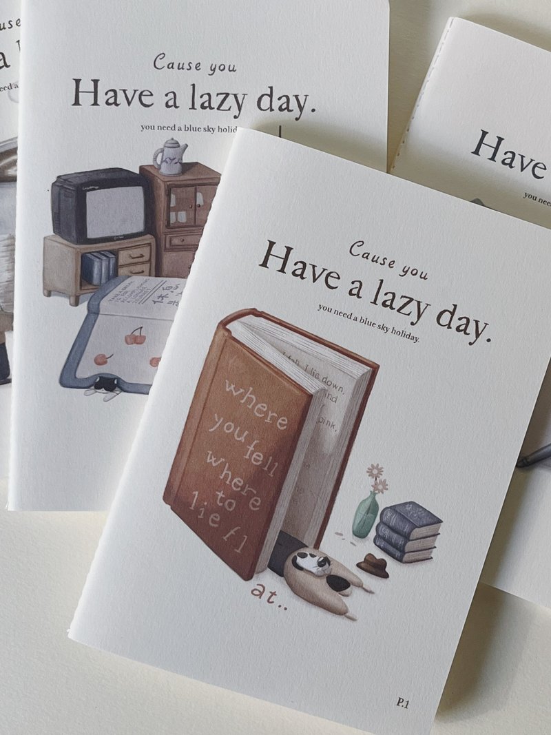 Cause you have a lazy day _ 系列筆記本 - 筆記本/手帳 - 紙 白色