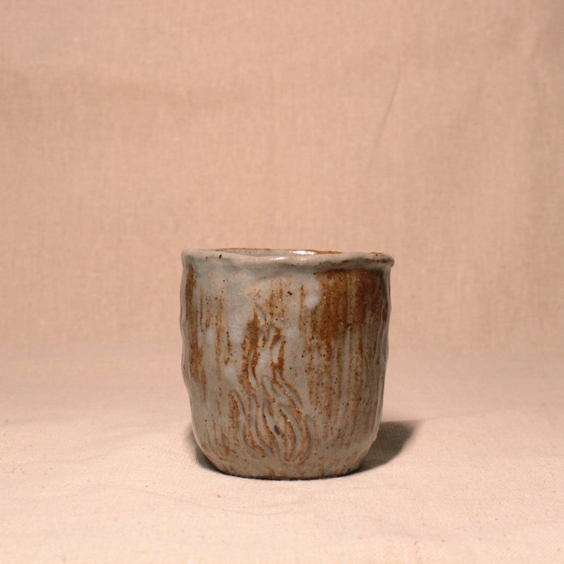 小さな木のカップ - グラス・コップ - 陶器 多色