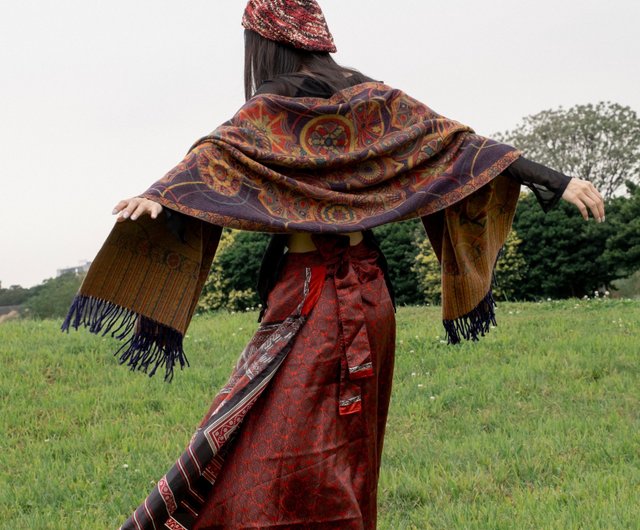 gimmick shawl Stall ストール00's y2k goa lgb Vintage Sparkly Skinny Scarf / Long Sheer Fringe Shawl