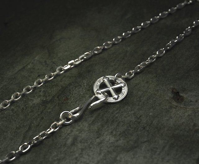 Sterling Cross Pendant Necklace Set for Men With 925 Silver Chain
