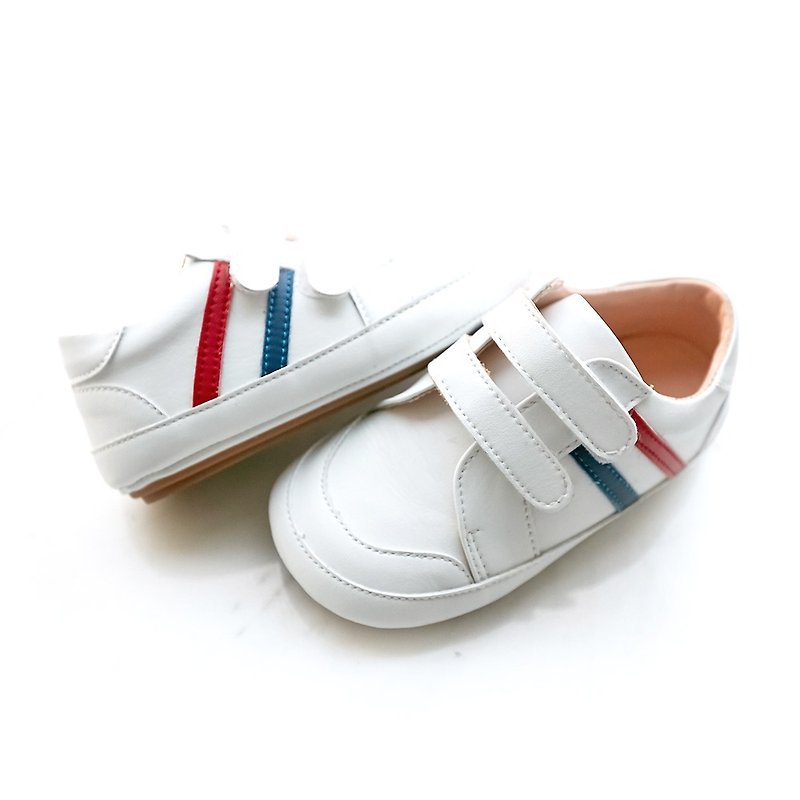 Casual Sports Wind Baby Shoes - Milk White - รองเท้าเด็ก - หนังแท้ ขาว
