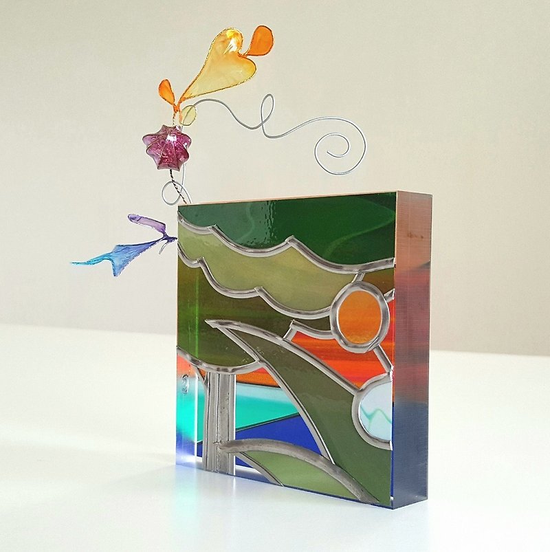 Healing Art made with Glass art Ryukyu Island2 - 置物 - 紙 多色