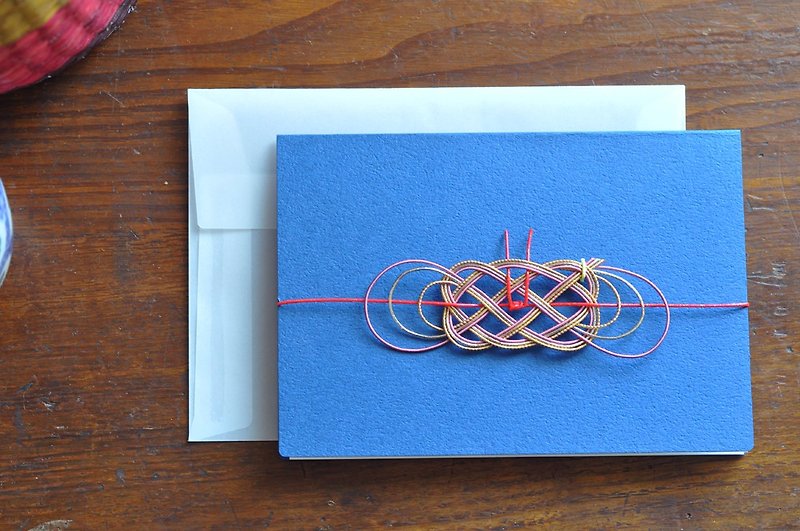 Greeting card　- Iwai - 1 - 卡片/明信片 - 紙 藍色