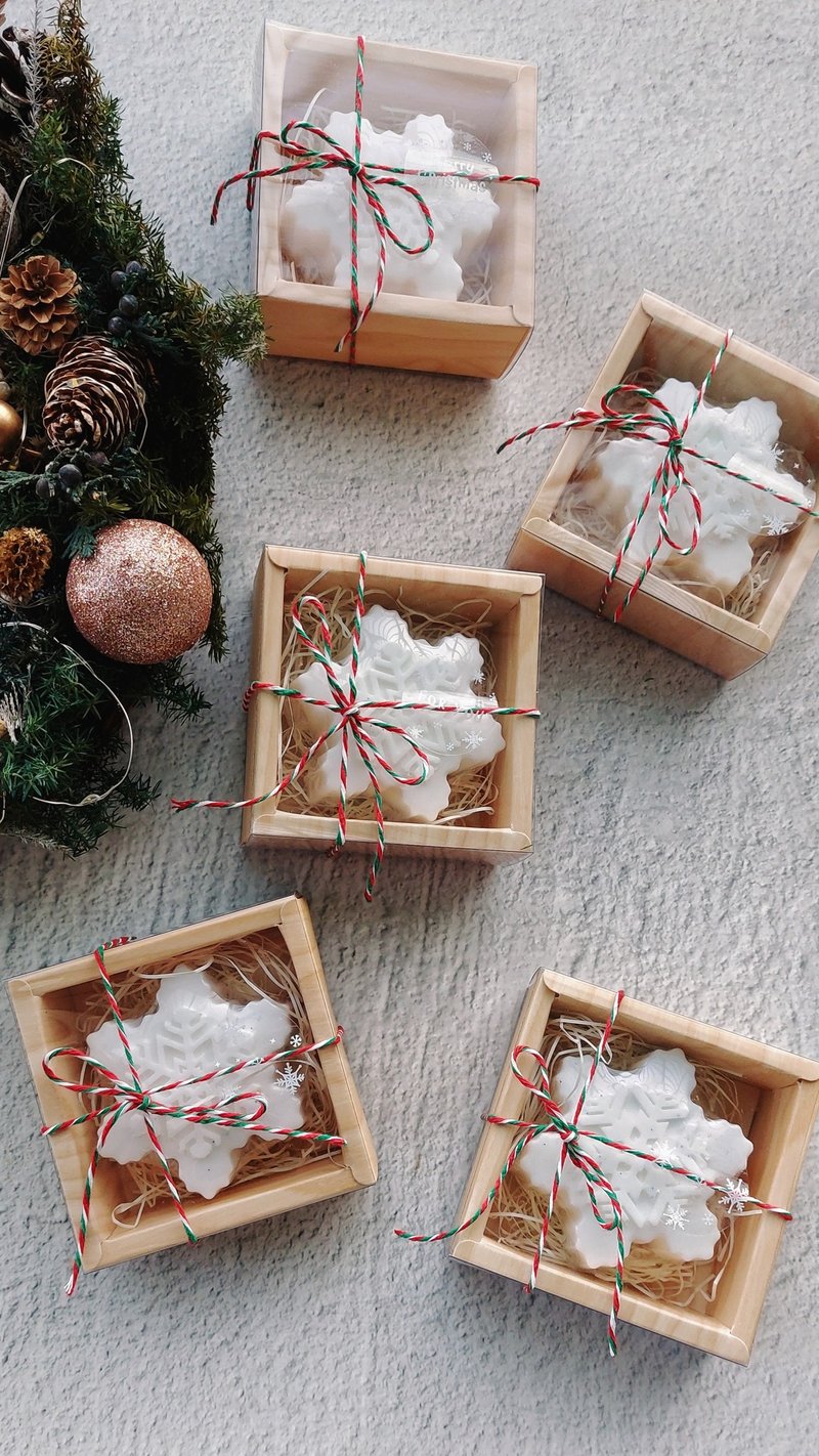 【聖誕禮物】 雪花香氛皂手工皂 - 香氛/精油/擴香 - 其他材質 