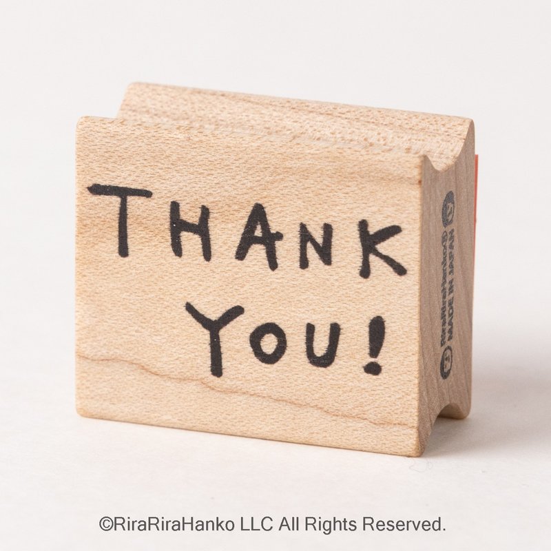 THANK YOU!【26mmx30mm】*ラバースタンプ*R026 - 印章/印台 - 木頭 