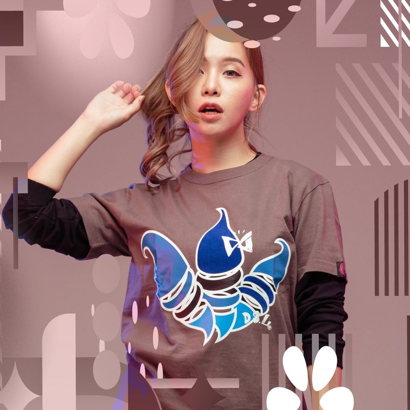 【限時出清6折】我不愛運動系列之腹鼓食上T-鐵灰色(女生版) - 女 T 恤 - 棉．麻 多色