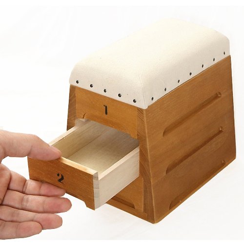 豊田産業 日本豊田産業|TOBIcoBACO 跳箱造型木製迷你收納盒-Timon抽屜3層