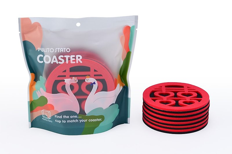 Sponge Coasters Red - Pulito Stato Coasters