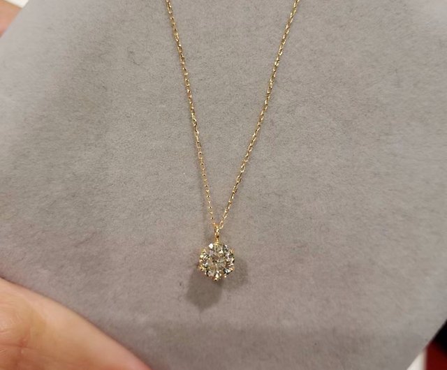 18k金 K diamond necklace40cm-45cm