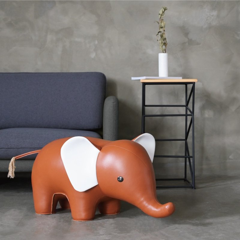 Elephant - Giant Home Decoration - Items for Display - Faux Leather Multicolor