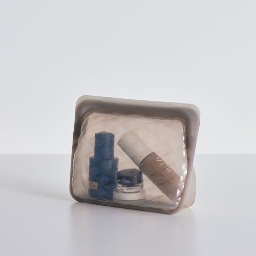 Stasher 環保密封袋 【新品】美國 Stasher 美妝收納矽膠密封袋-站站-奶茶