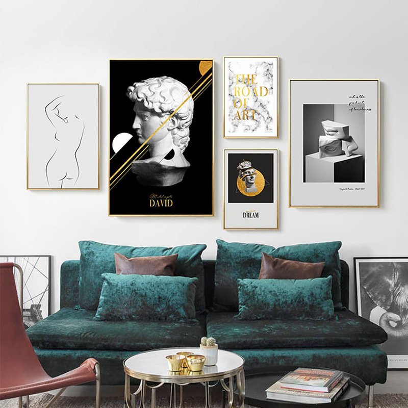 David_Painting_Art Series_Made in Taiwan and shipped quickly within two working days - Posters - Cotton & Hemp Gray