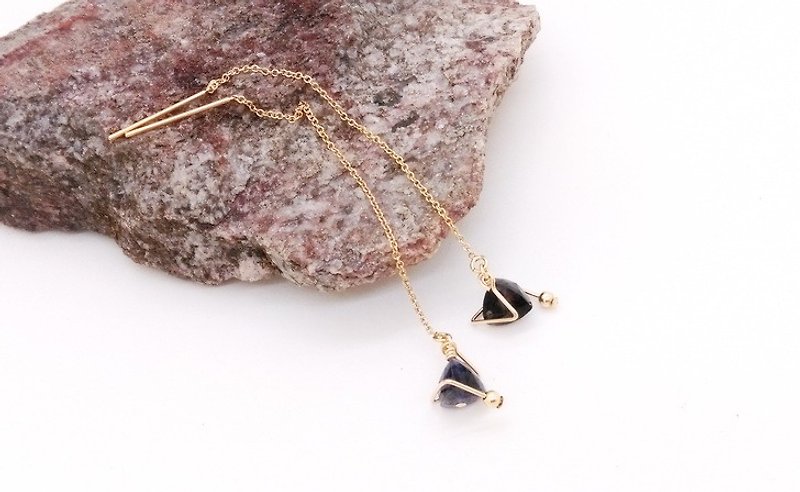 Mini Planet Earrings - Earrings & Clip-ons - Gemstone Blue