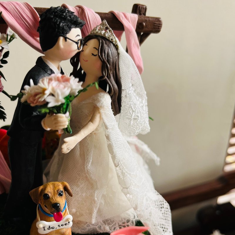 【客製】新婚禮物、母親節禮物、寵物紀念、貓狗生日、退休禮物 - 擺飾/家飾品 - 黏土 藍色