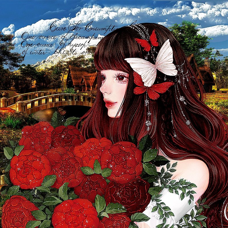 Flower Goddess (4Color) - 貼紙 - 紙 多色