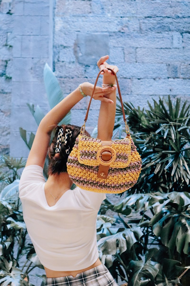 紙花園 - 花蕾肩背包 - 側背包/斜背包 - 紙 橘色