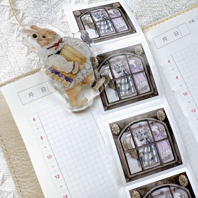 Ribbon Rabbit (No. 2) Notebook/Note Clip - แฟ้ม - พลาสติก หลากหลายสี