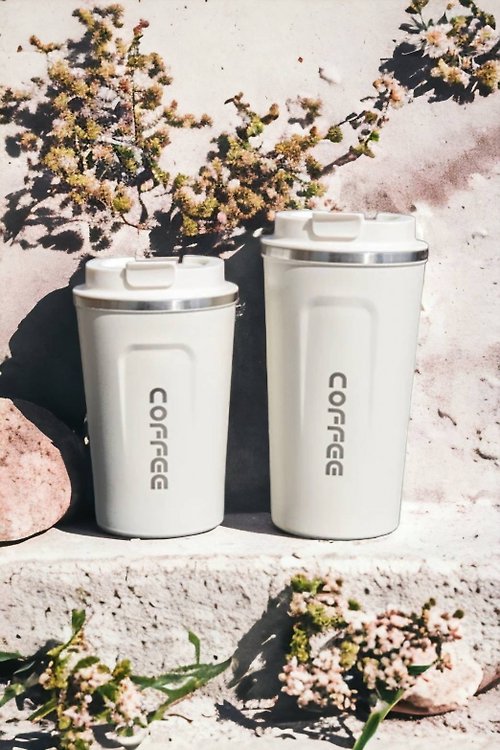 夏花設計 | Fiore Design 不鏽鋼雙層休閒咖啡保溫瓶 | 客製化 | LOGO | 包裝設計