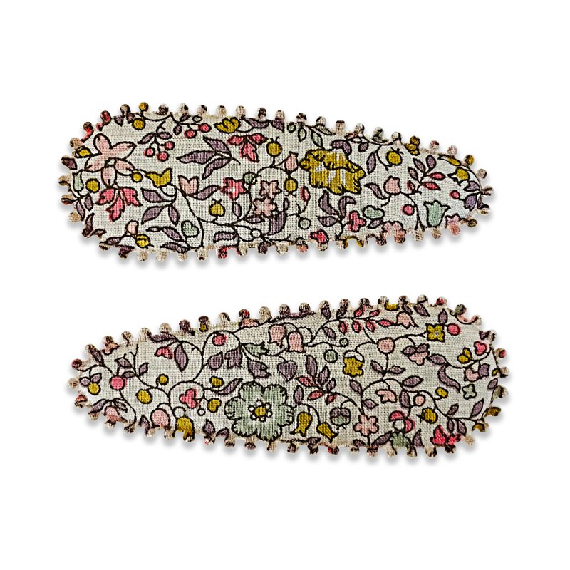 Australian Josie Joan's handmade floral fabric hairpin (L) - Zara - Hair Accessories - Cotton & Hemp 