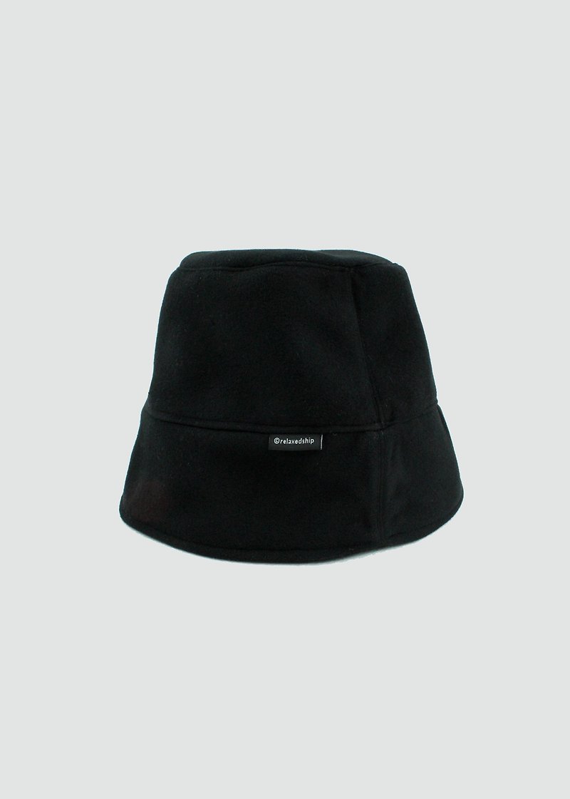 短毛呢鐘型帽 -黑色 - 帽子 - 聚酯纖維 黑色