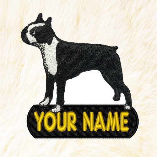 24PlanetsStudio Boston Terrier Personalized Iron on Patch Your Name Your Text Buy 3 Get 1 Free