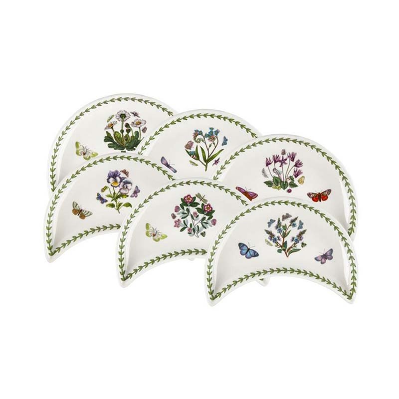 Botanic Garden 經典植物園系列-21.5cm月形盤(6入套組) - 碗 - 瓷 白色
