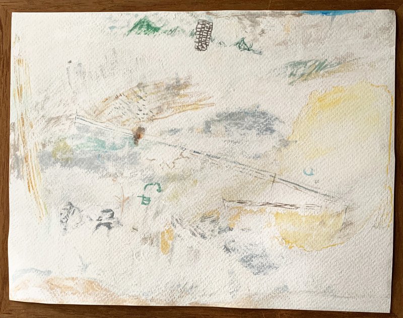 繪畫作品--山腳下的公園 - 海報/掛畫/掛布 - 紙 