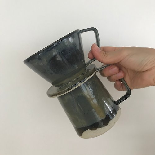kanvas 咖啡濾杯及馬克杯 丨coffee dripper丨手作陶器