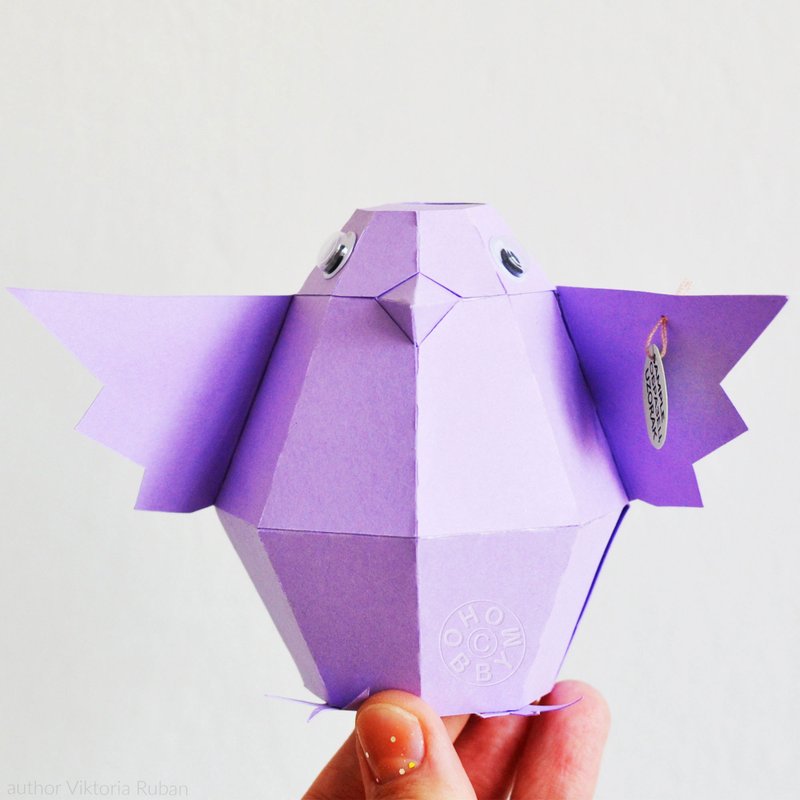 DIY Paper Bird, 3D Papercraft Printable PDF - 手工藝教學/工具書 - 其他材質 