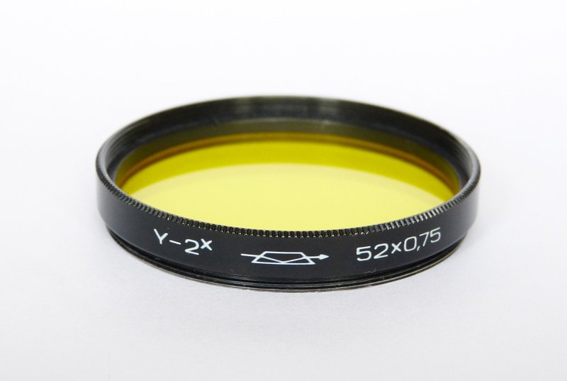 Y-2x 52mm yellow lens filter 52x0.75 52x0,75 USSR for Helios-44M 44M-4 44M-6 KMZ - 相機/拍立得/底片相機 - 其他材質 黃色