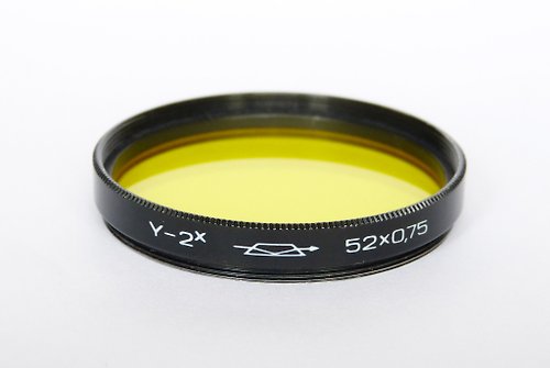 Russian photo Y-2x 52mm yellow lens filter 52x0.75 52x0,75 USSR for Helios-44M 44M-4 44M-6 KMZ