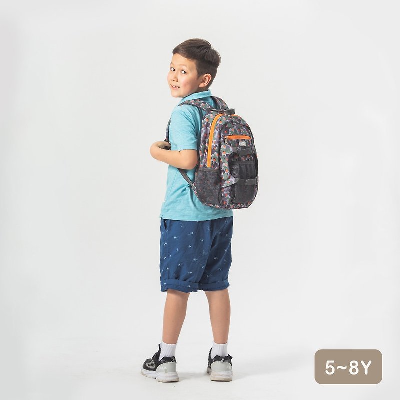 【HUGGER】Kids Mountaineer Backpack , Desert Star Camouflage Gray - กระเป๋าสะพาย - ไนลอน สีเทา