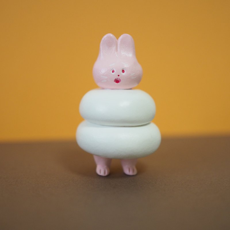Mochi Bunny - 公仔/玩偶 - 黏土 白色