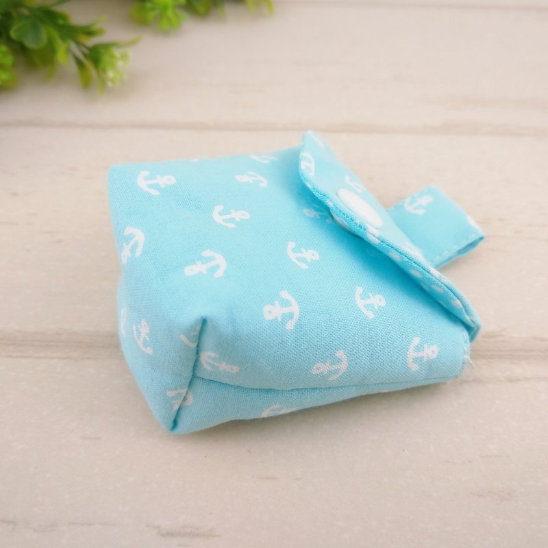 Summer boat anchor. Pacifier storage bag / pacifier chain (name can be embroidered) - Baby Bottles & Pacifiers - Cotton & Hemp Blue