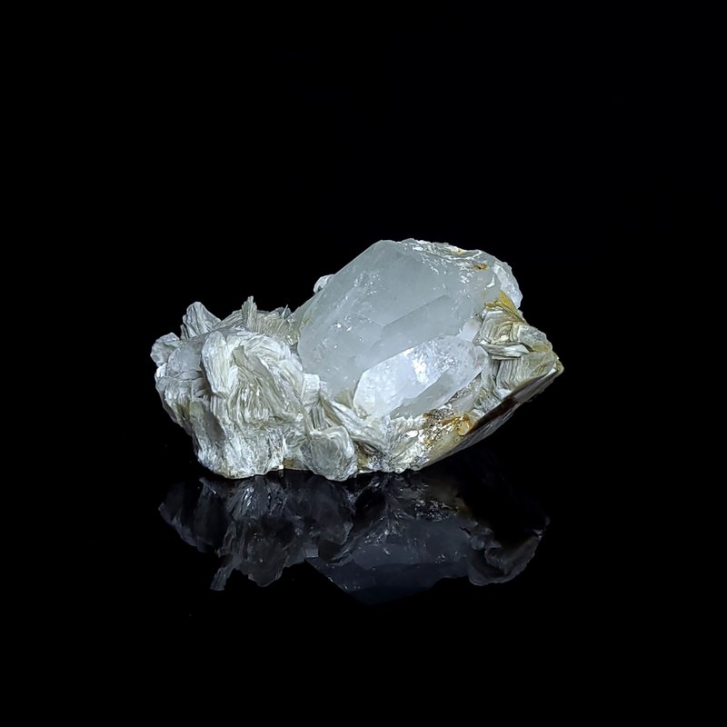 【海藍寶雲母片共生礦】 - 852 - 其他 - 水晶 黑色