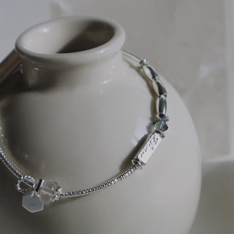 雰囲気（手作りブレスレット/スターリングシルバー/スワロフスキーエレメント/ギフト/姉妹モデル/カスタム） - ブレスレット - スターリングシルバー 