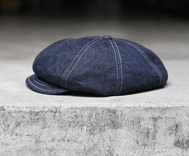 Handmade purchases American VINTAGE 70's Unisex Blue Denim Slouch Newsboy Cap Hat